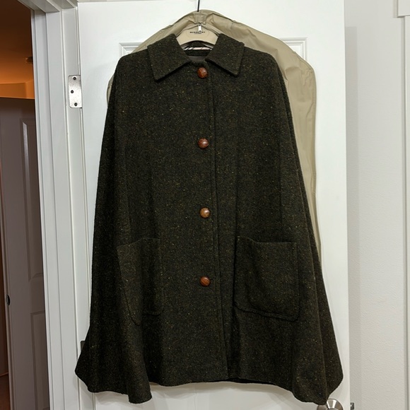 Burberry London Wool Tweed Cape - size S - Picture 1 of 9